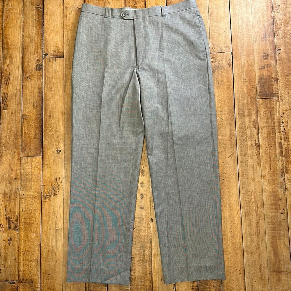 Alfani Mens size 36 Gray Wool Blend Formal Trousers Office, Wedding Etc